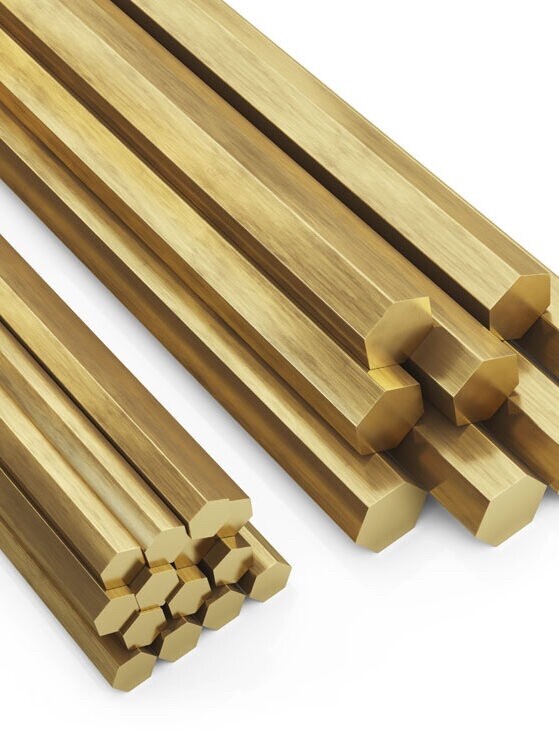 真鍮六角棒　CuZn39Pb3 (CW614N)の商品イメージ
