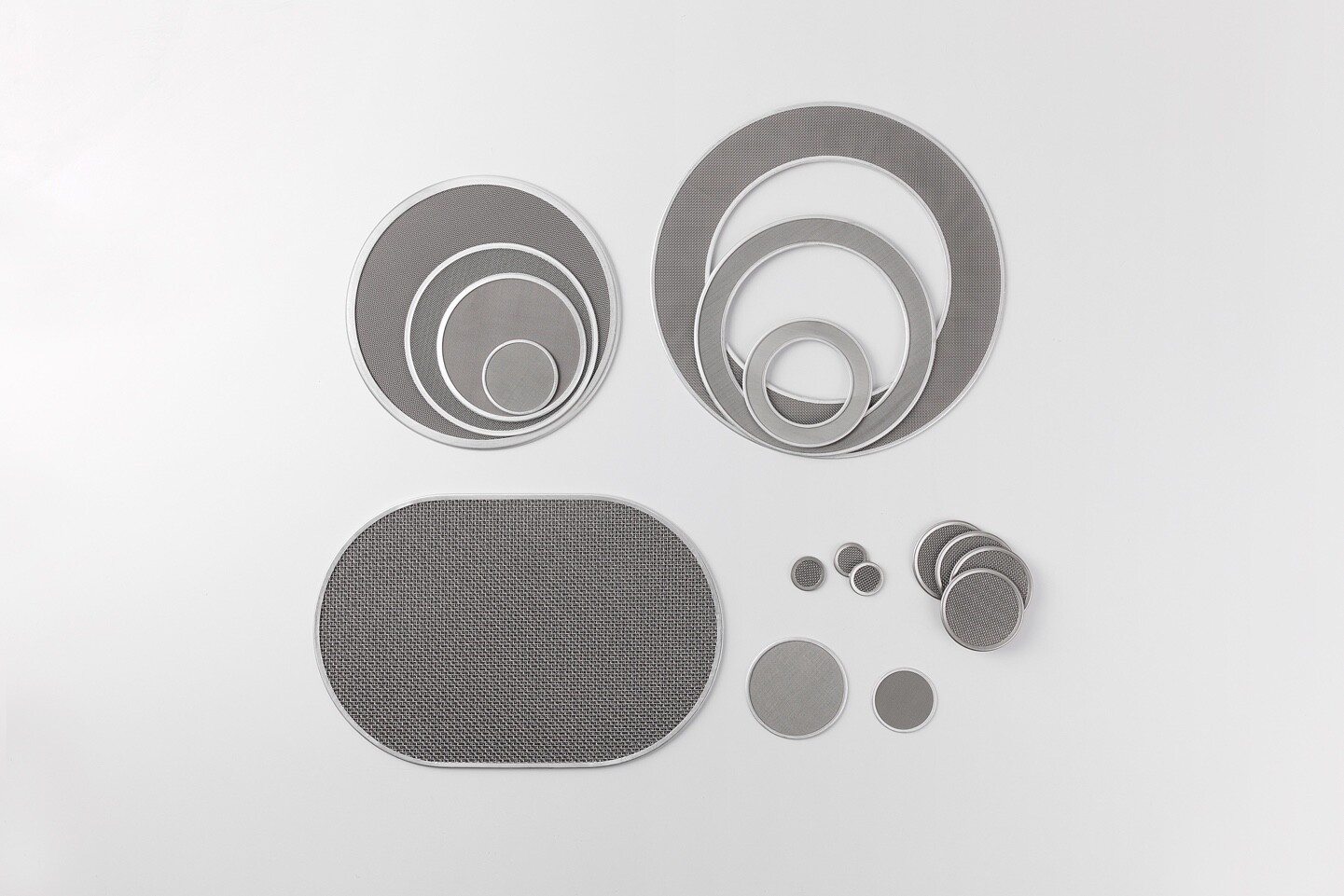 ステンレス網（MESH)‐リム有りの商品イメージ