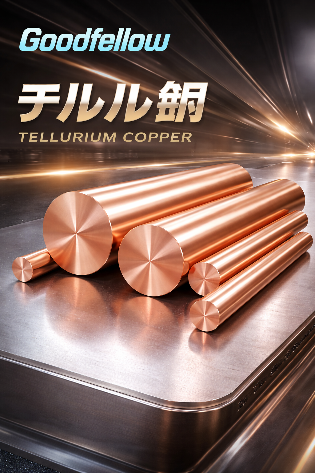 テルル銅丸棒　C14500の商品イメージ